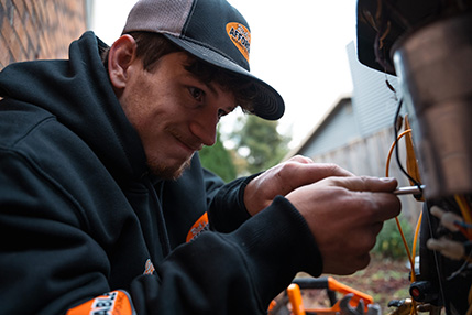 Rick's HVAC technician providing heating service in Toledo